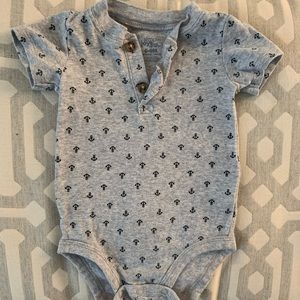 Nautical grey anchor bodysuit